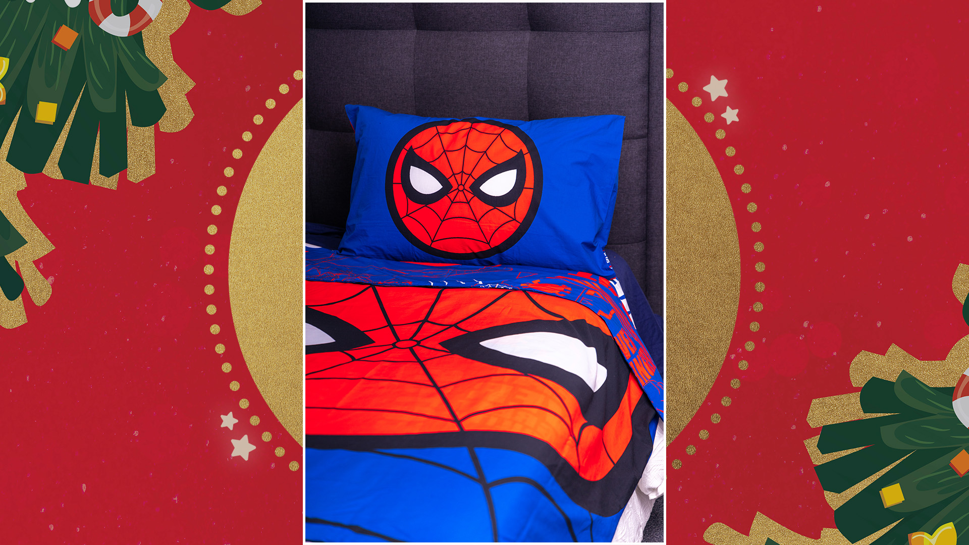 Marvel - Spider-Man Quilt Cover Set - Single - Christmas